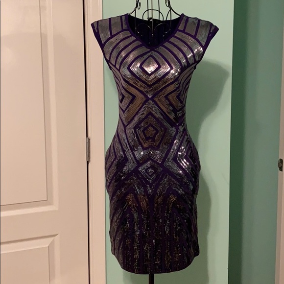 BCBG sequin mini dress - Picture 3 of 9